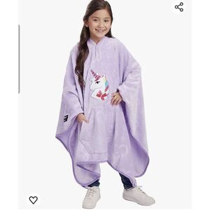 Nickelodeon JoJo Siwa Unicorn Throwbee – 2-in-1 Wearable Kids Plush Throw Blanke